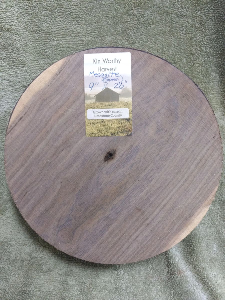 Bowl Blank 9 inch Mesquite Round Cut Green